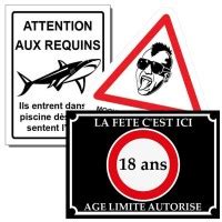 panneau humour amour|Signalétique rigolote avec une plaque cadeau à offrir. Visuel unique